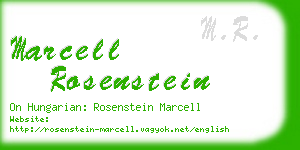 marcell rosenstein business card